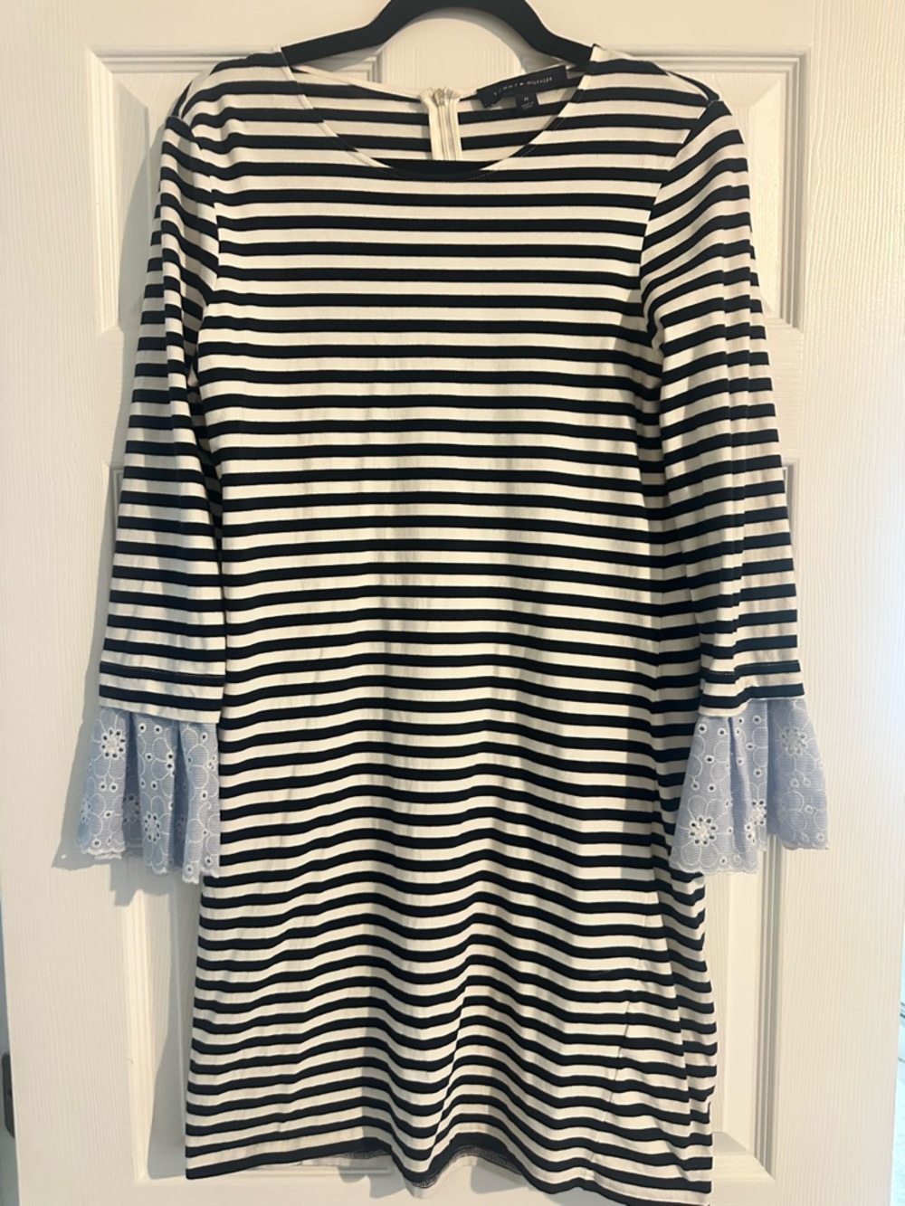 Tommy Hilfiger Navy and White Striped Top
